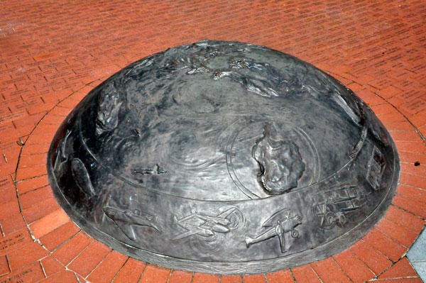 a center bronze dome